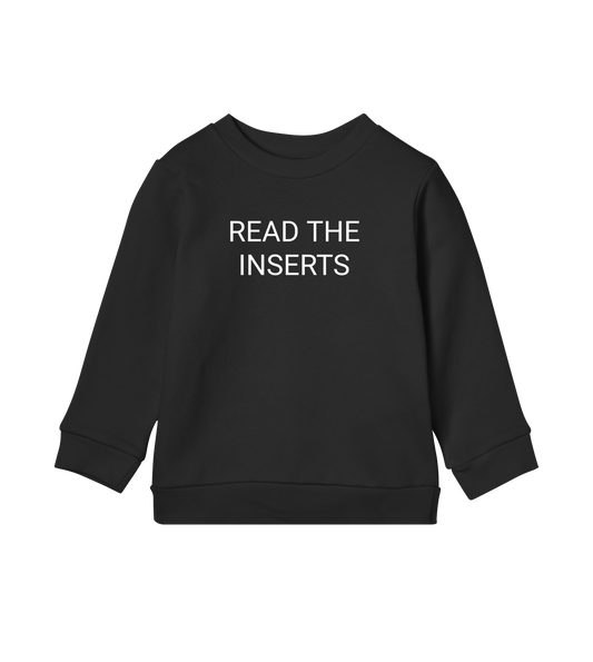 Read The Inserts Kids Organic Sweatshirt