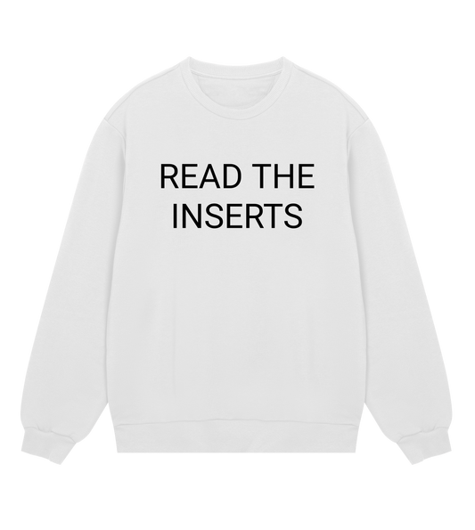 Read The Inserts Mens Organic Sweatshirt