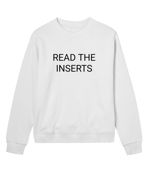 Read The Inserts Womens Organic Sweatshirt