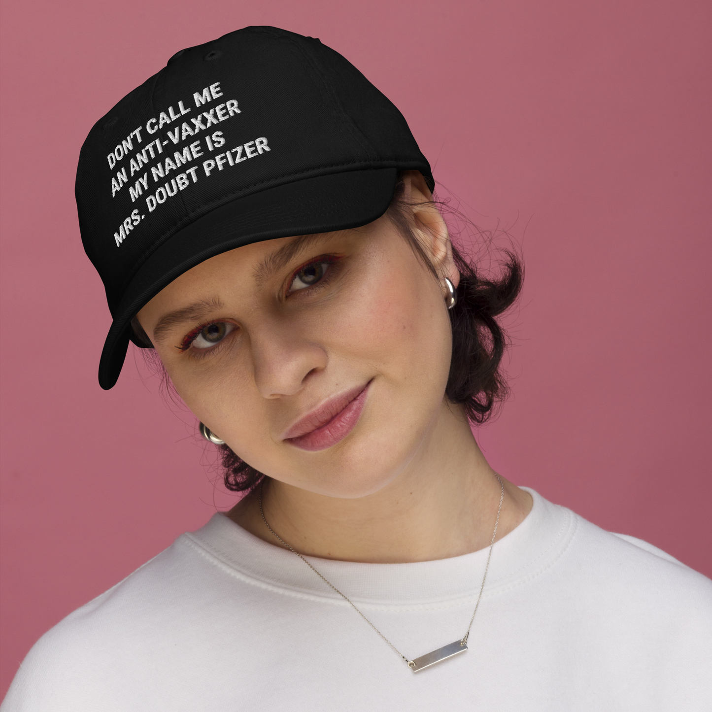 Mrs Doubt Pfizer Organic Adult Baseball Hat