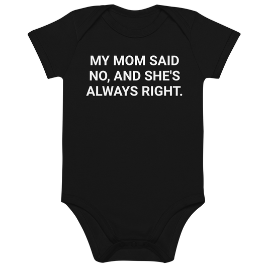 Mom Knows Best Organic Infant Onesie
