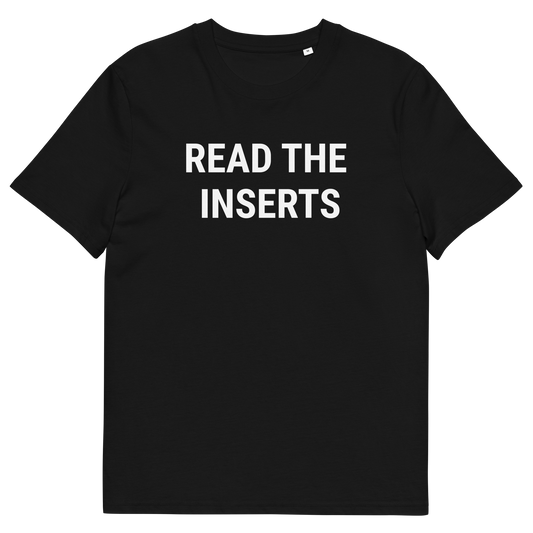 Read The Inserts Organic Adult T-Shirt