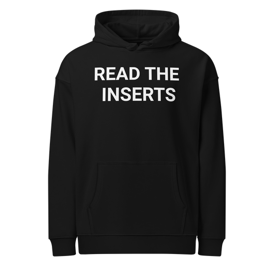 Read The Inserts Organic Adult Hoodie
