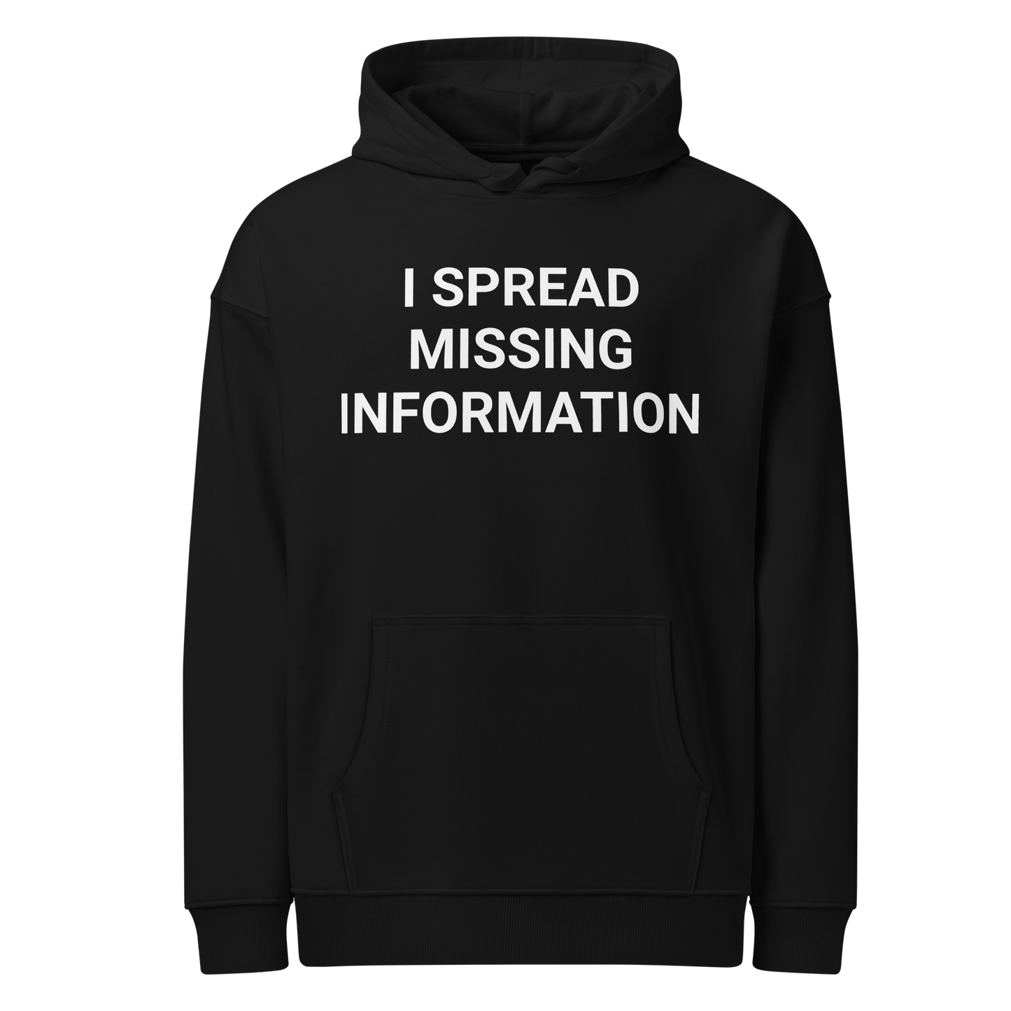 Missing Information Organic Adult Hoodie