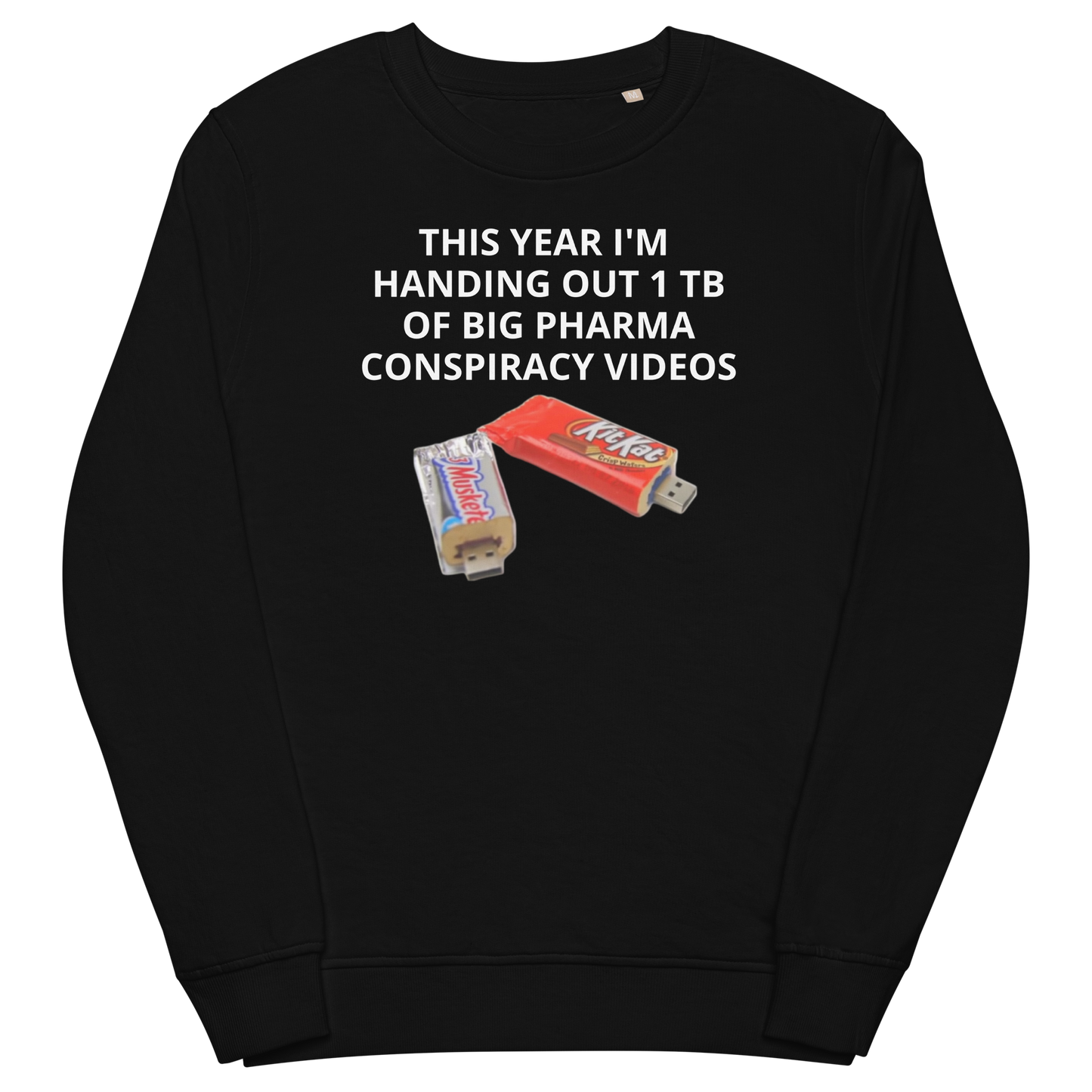 Check The Candy Adult Organic Sweatshirt