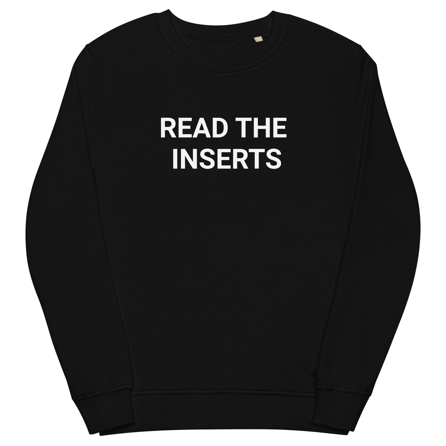 Read The Inserts Organic Adult Sweatshirt